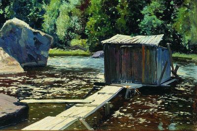 "В купальне (Купальня)", конец XIX века