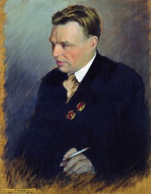 Портрет летчика В.П.Чкалова. 1938