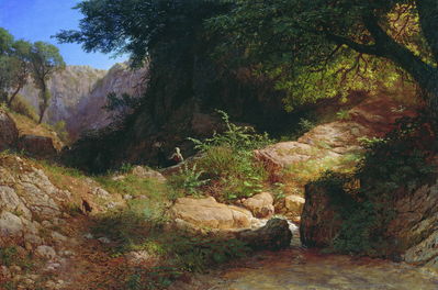 «Горный вид в италии», 1850-е (?)