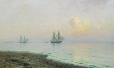Морской пейзаж с парусниками. 1891