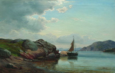 Парусник в заливе. 1895