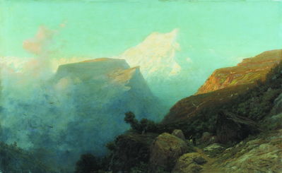 Туман в горах. Кавказ. 1878