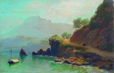 Залив. По горной дороге вдоль берега моря. 1860 (1863)