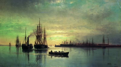 «Вид Кронштадтского рейда», 1876