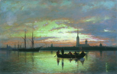 «Вид Петербурга лунной ночью», 1875