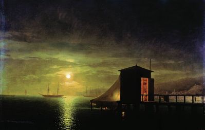 «Лунная ночь. Купальня в Феодосии», 1853