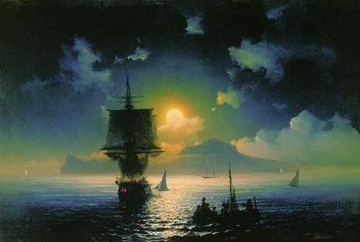 «Лунная ночь на Капри», 1841