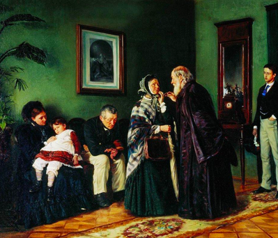 «В приемной у доктора», 1870