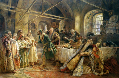 Поцелуйный обряд (Пир у боярина Морозова). 1895
