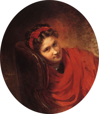 Портрет О.С.Маковской, жены В.Е.Маковского, брата художника. 1864