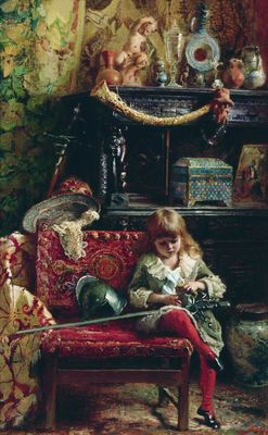 Портрет сына в мастерской (Маленький антиквар). 1882
