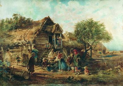 После базара (Деревенская сцена). 1876
