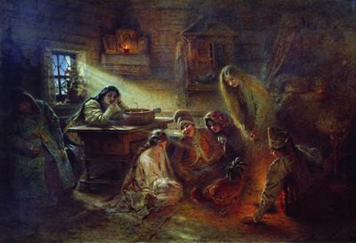 Святочные гадания. 1900-е