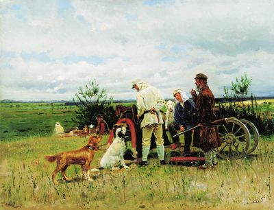 Охотники на привале. 1887
