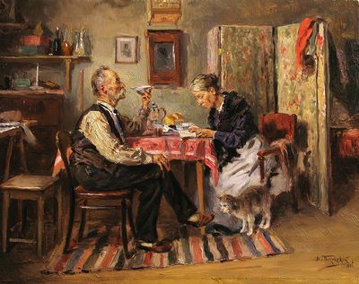 Утренний чай. 1891
