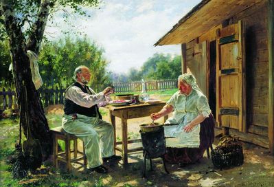 Варят варенье. 1876