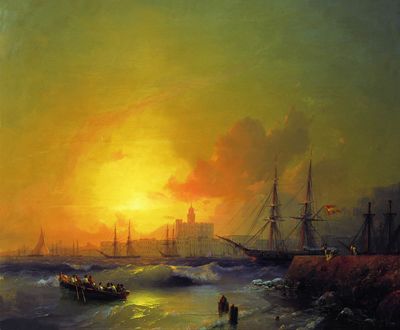 «Малага. Морской пейзаж», 1854