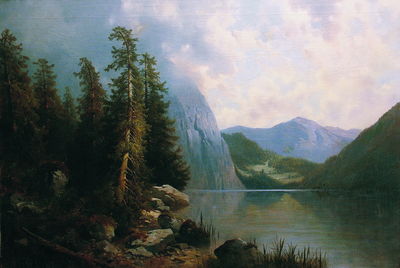 Озеро в горах. 1860-е