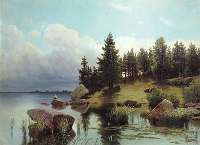 У лесного озера. 1884