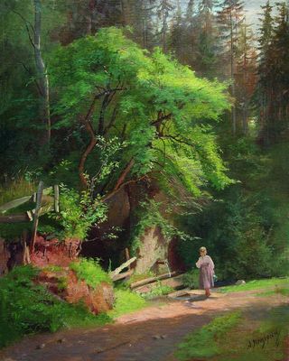 У родника. 1870-е