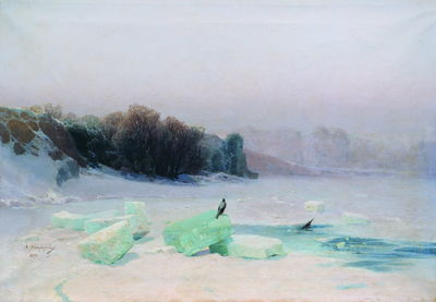 Заготовка льда. 1895