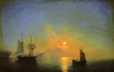 «Неаполитанский залив в лунную ночь», 1858