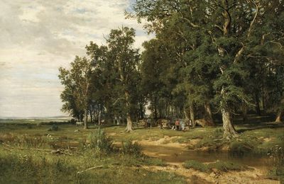 «На покосе в дубовой роще», 1874