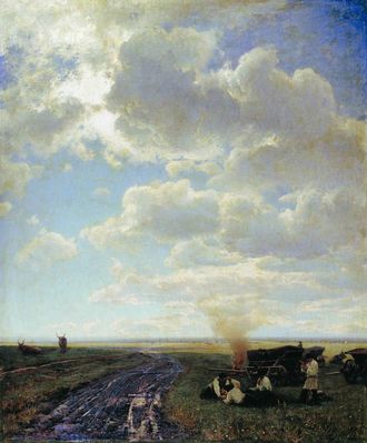 Отдых в степи. 1884