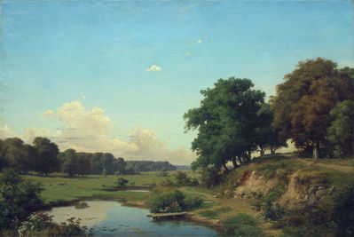 Пейзаж с прудиком. 1880-е