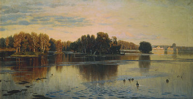 Пруд. Летний вечер. 1890-е