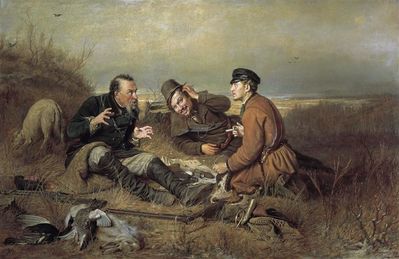 «Охотники на привале», 1871