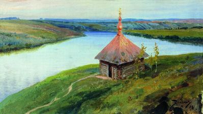 Часовня на берегу Оки. 1893