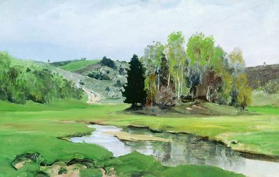 Речка Свинка близ Алексина. 1900-е