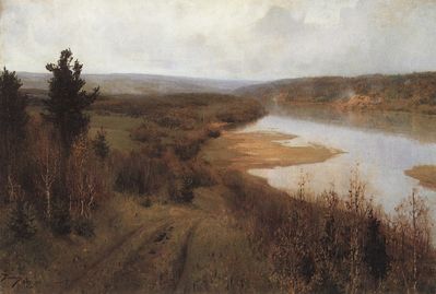 Стынет. Осень на Оке близ Тарусы. 1893