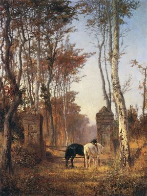 В парке. Местечко Вёль в Нормандии. 1874