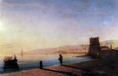 «Пристань в Феодосии», 1856