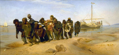 Бурлаки на Волге. 1870-1873