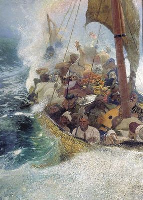 Казаки на Черном море. 1908