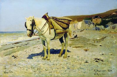 Лошадь для сбора камней в Вёле. 1874