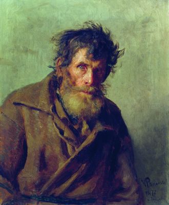 Мужичок из робких. 1877 Этюд