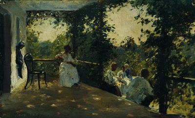 На террасе. 1908