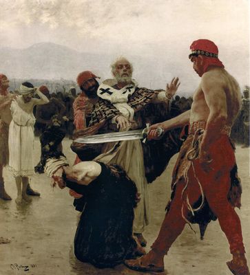 Николай Мирликийский избавляет от казни трех невинно осужденных . 1890