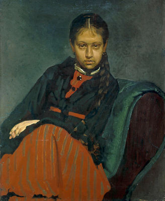 Портрет В.А. Шевцовой, впоследствии жены художника. 1869