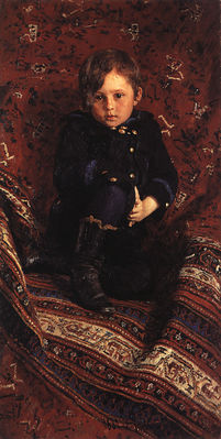 Портрет Ю.И. Репина, сына художника, в детстве. 1882