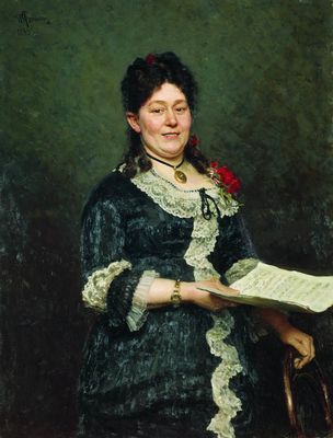 Портрет певицы А.Н. Молас. 1883