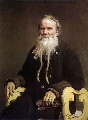 Портрет сказителя былин В.П. Щеголенкова. 1879