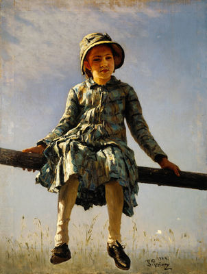 Стрекоза. Портрет В.и.Репиной, дочери художника. 1884