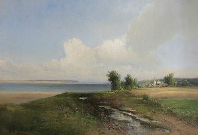 "Пейзаж. Берег Волги", 1874