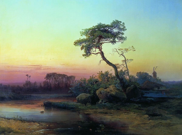 Пейзаж с сосной, 1854
