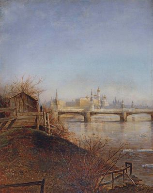 "Вид на Московский Кремль. Весна", 1873